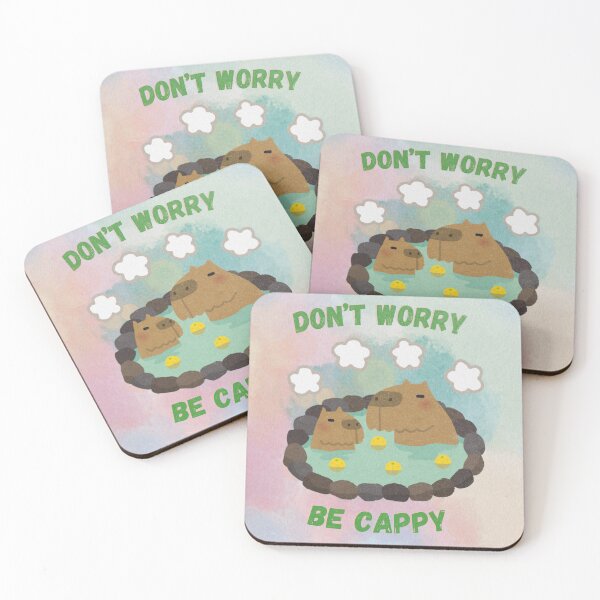 Item preview, Don't Worry Be Cappy Capybaras Soaking designed and sold by CrystalWillette.