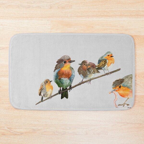 Item preview, Robins on dark blue designed and sold by PumpkinStudioPL.