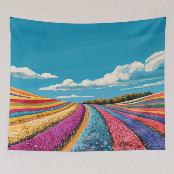 Item preview, Colorful flower field designed and sold by GinngerB.