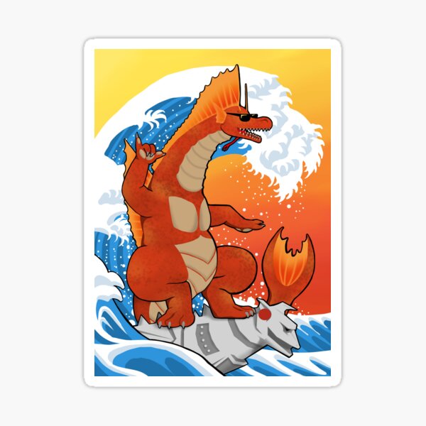 Item preview, Titanosaurus Surfing on MechaG designed and sold by OliviaWJ.