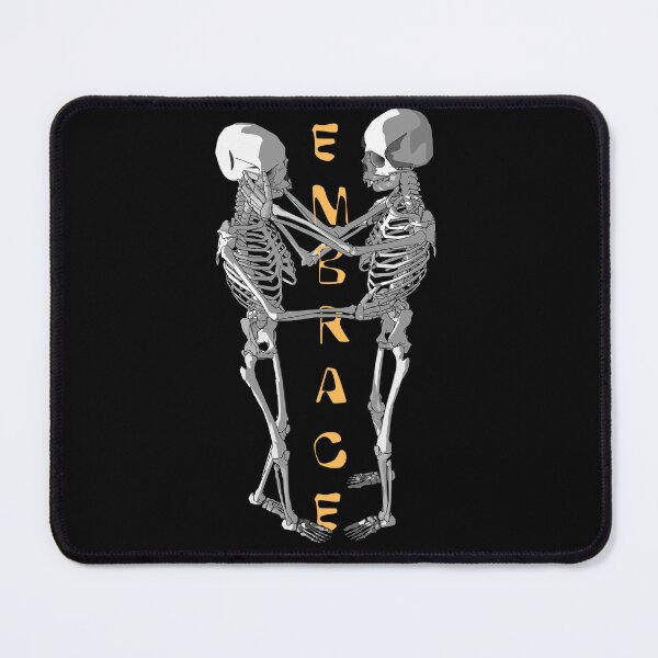 Item preview, Skeletons embracing with text designed and sold by m-yoga-store.