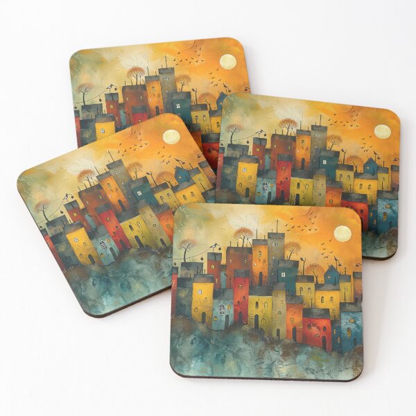 Item preview, Whimsical Cityscape designed and sold by NeoNebulaArt.