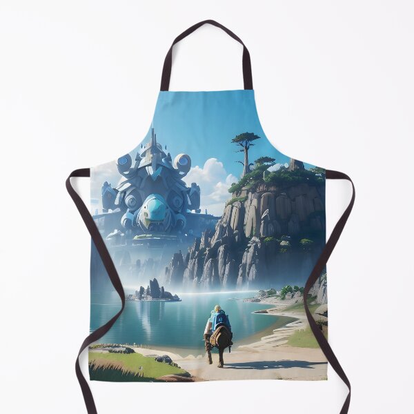 Item preview, Traveler with Giant Robot by a Lake in Futuristic Environment designed and sold by worldofwhisper.