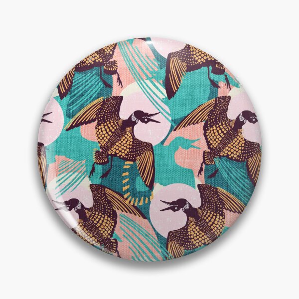 Item preview, Loon and Moons (orange/teal)  designed and sold by Esther  Fallon Lau.