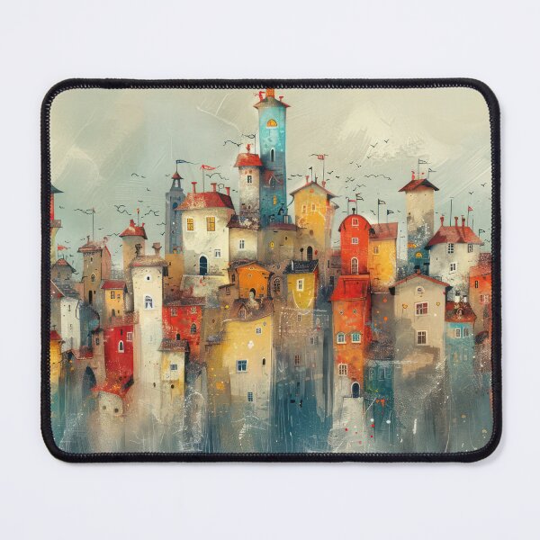Item preview, Whimsical Cityscape designed and sold by NeoNebulaArt.