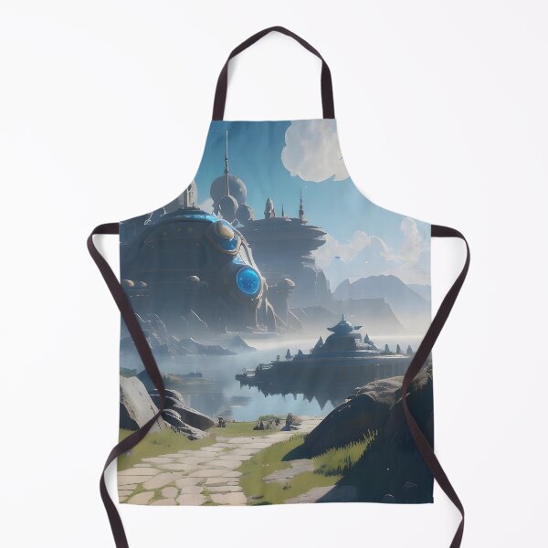 Item preview, Abandoned Futuristic City by a Tranquil Lake designed and sold by worldofwhisper.