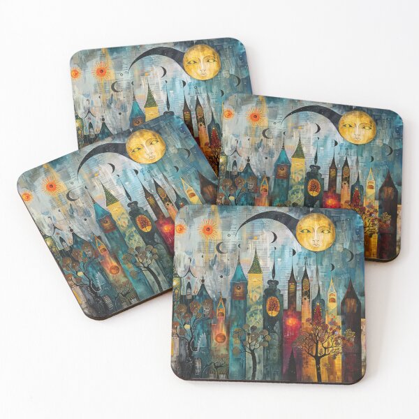 Item preview, Whimsical Cityscape designed and sold by NeoNebulaArt.