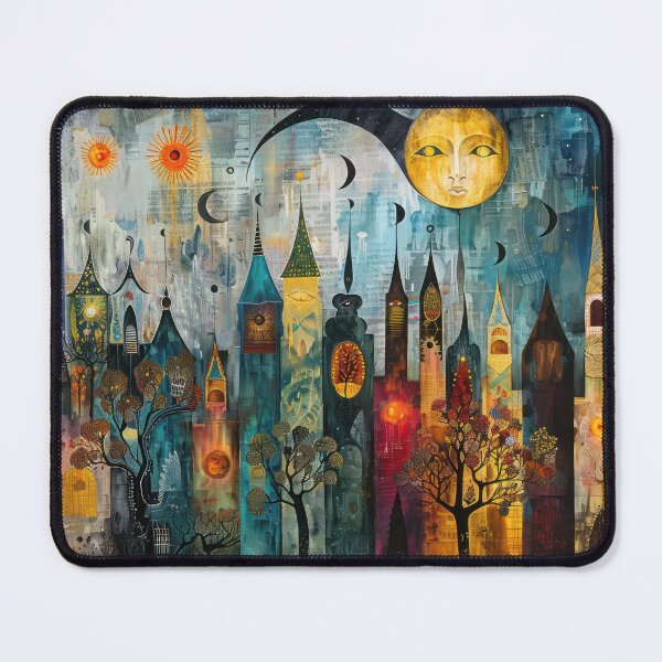 Item preview, Whimsical Cityscape designed and sold by NeoNebulaArt.