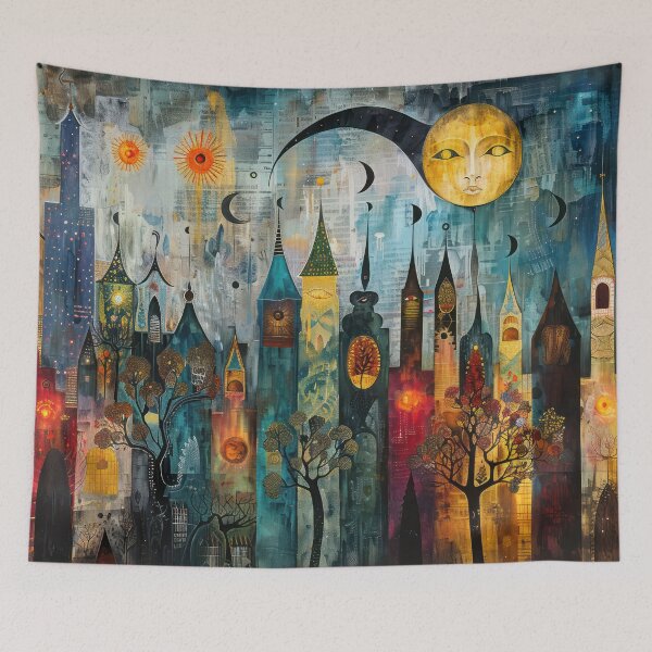 Item preview, Whimsical Cityscape designed and sold by NeoNebulaArt.