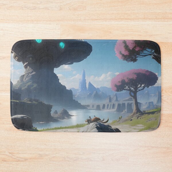 Item preview, Technological Structure in a Scenic Futuristic Landscape designed and sold by worldofwhisper.