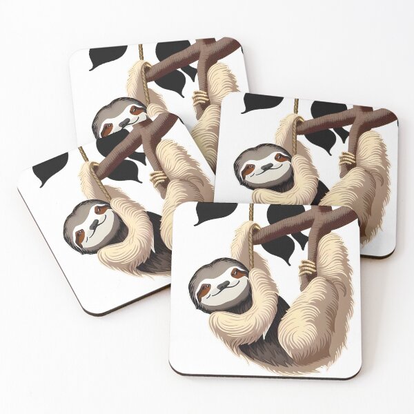 Item preview, Happy Sloth Hanging on a Branch designed and sold by worldofwhisper.