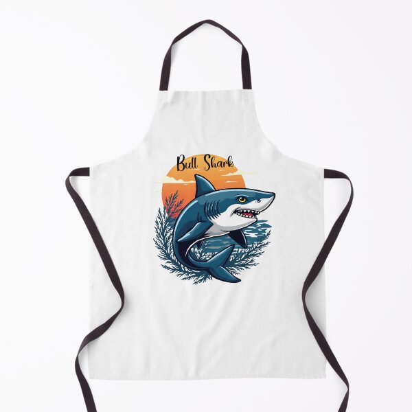 Item preview, Bull Shark with Sunset in the Ocean Black Font designed and sold by EmeraldCauldren.