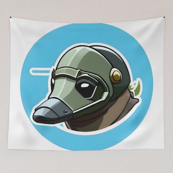 Item preview, Armored Platypus in a Helmet designed and sold by worldofwhisper.