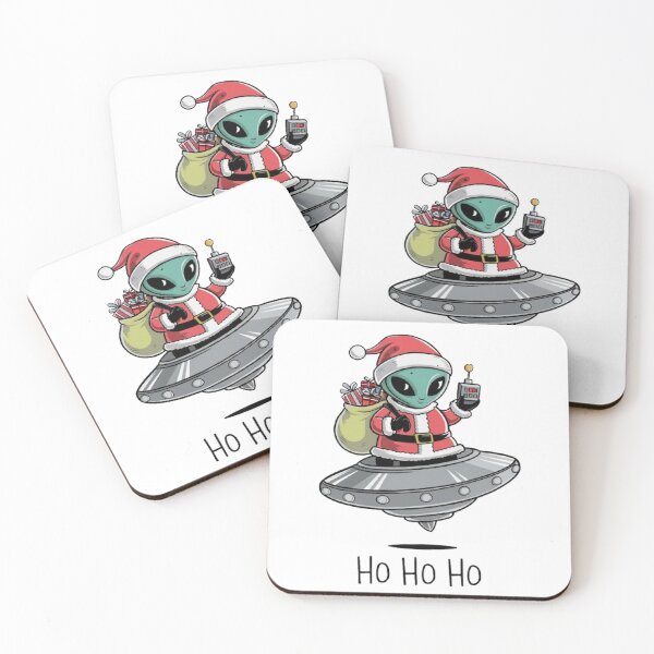 Item preview, ALIEN SANTA DELIVERING PRESENTS designed and sold by likbatonboot.