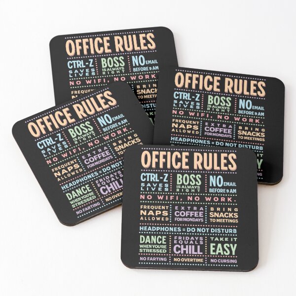 Item preview, Funny Office Rules designed and sold by Rhu Creations.