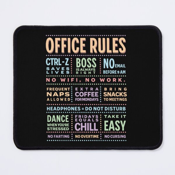 Item preview, Funny Office Rules designed and sold by Rhu Creations.