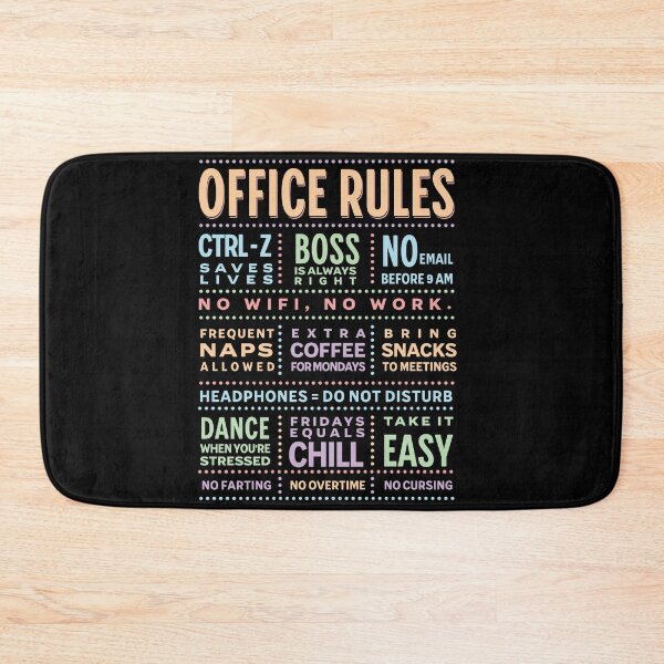 Item preview, Funny Office Rules designed and sold by Rhu Creations.