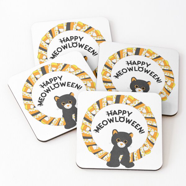 Item preview, Happy Meowloween Black Cat Halloween Candy Corn designed and sold by JoyfulJen.