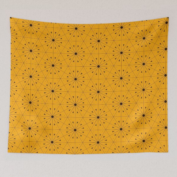 Item preview, Bright Yellow And Black Abstract Pattern designed and sold by violet-hope.