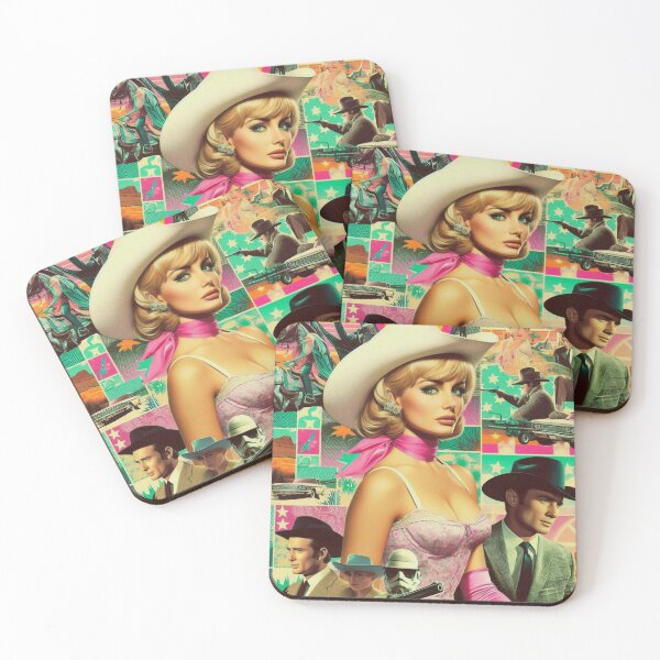 Item preview, Retrowave Cowgirl Collage designed and sold by PulpVintage.