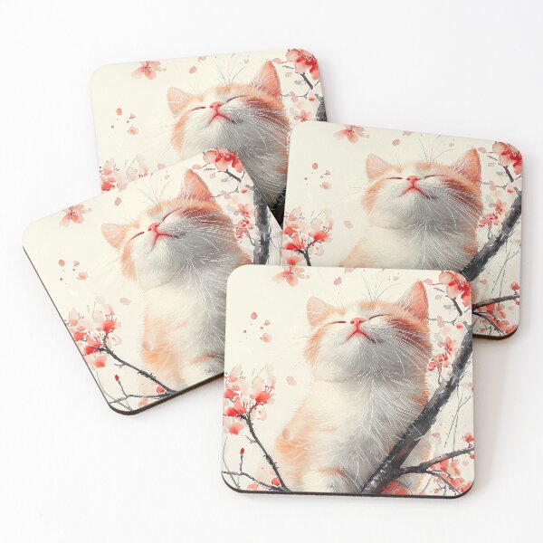 Item preview, Cute cat and orange blossoms designed and sold by UmagineArts.