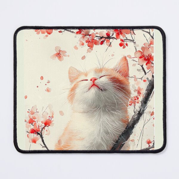Item preview, Cute cat and orange blossoms designed and sold by UmagineArts.