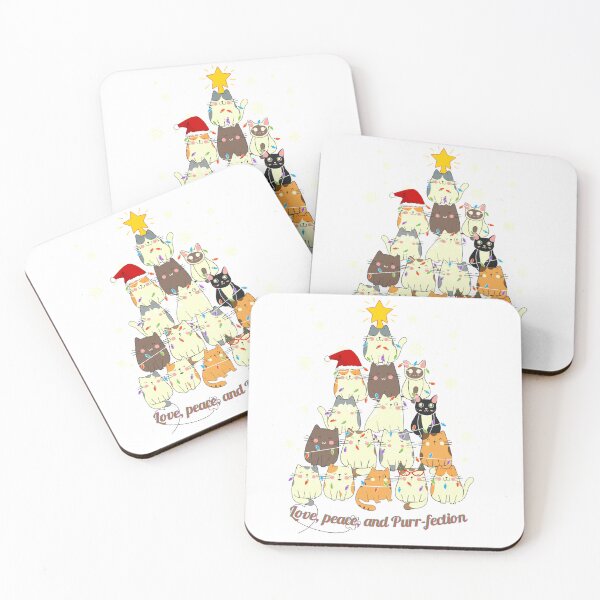 Item preview, Love, Peace, and Purr-fection: Adorable cat Christmas Tree designed and sold by Zonghe.