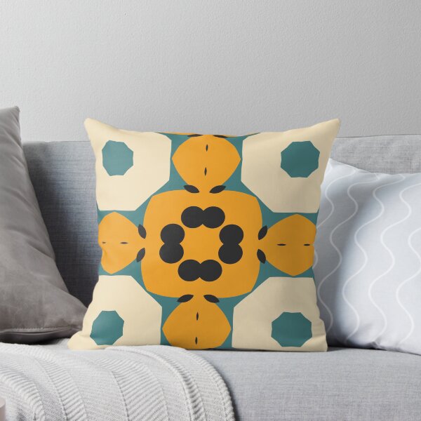 Item preview, Modern Abstract Geometric Bauhaus Gold No.1 Variation No.5 Ivory, Ochre, Teal designed and sold by MirabiliaMagpie.