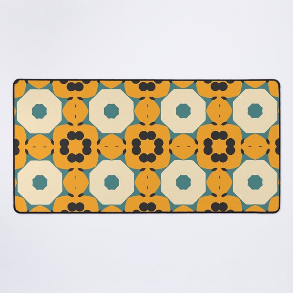 Item preview, Modern Abstract Geometric Bauhaus Gold No.1 Variation No.5 Ivory, Ochre, Teal designed and sold by MirabiliaMagpie.