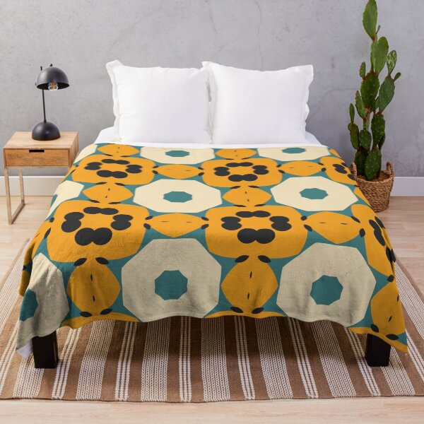Item preview, Modern Abstract Geometric Bauhaus Gold No.1 Variation No.5 Ivory, Ochre, Teal designed and sold by MirabiliaMagpie.