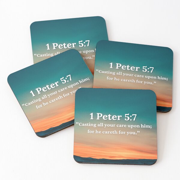Item preview, 1 Peter 5:7 Comforting Bible Verse Design designed and sold by Eto Iz Golovy.