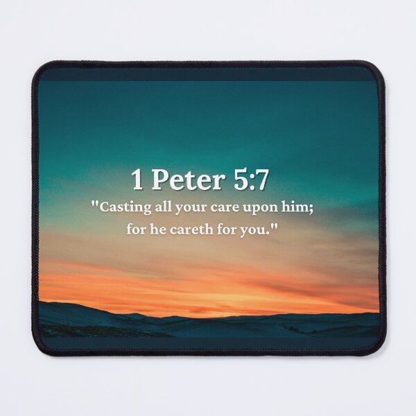 Item preview, 1 Peter 5:7 Comforting Bible Verse Design designed and sold by Eto Iz Golovy.