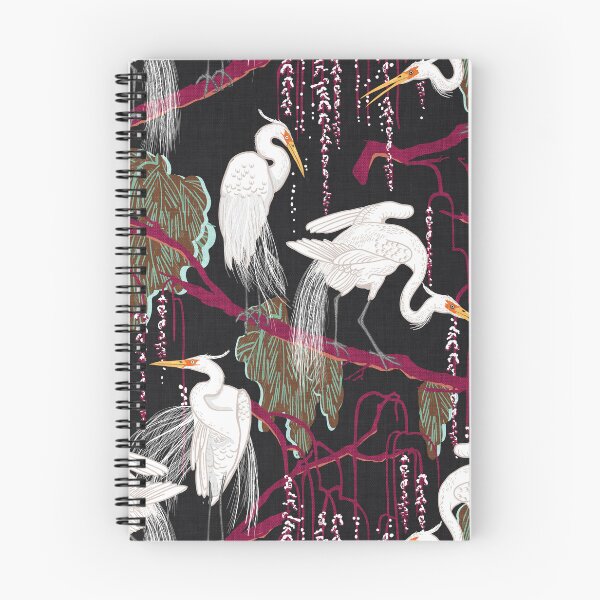 Item preview, Garceta y sauce (negro) designed and sold by Esther Fallon Lau.
