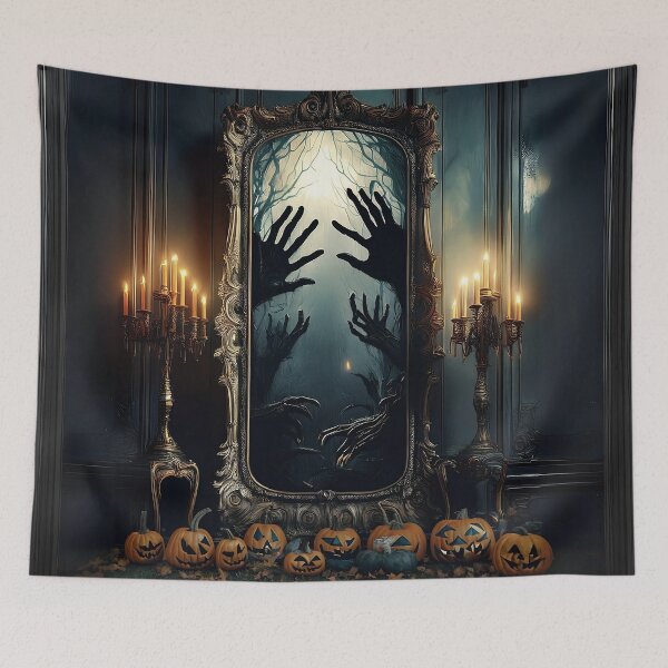 Item preview, Cursed Mirror, Haunting Halloween Reveal designed and sold by ArtistimoStudio.