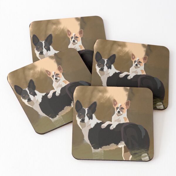 Item preview, Two border collies  designed and sold by Fur-ever-paint.