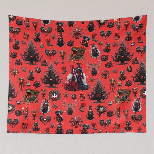 Item preview, Gothic Christmas Holiday Celebration Collection in Red designed and sold by lauriedart.
