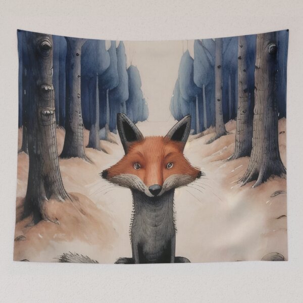 Item preview, Fox in Enchanted Forest – Whimsical Illustration designed and sold by worldofwhisper.