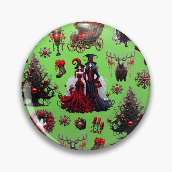 Item preview, Gothic Christmas Holiday Celebration Collection in Green designed and sold by lauriedart.