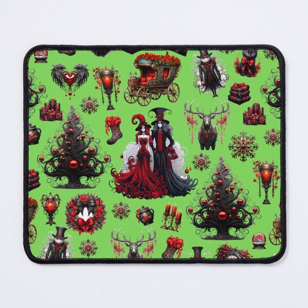 Item preview, Gothic Christmas Holiday Celebration Collection in Green designed and sold by lauriedart.