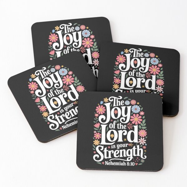 Item preview, The Joy of the Lord is Your Strength - Nehemiah 8:10 Floral Design designed and sold by Heal-Heart-Soul.