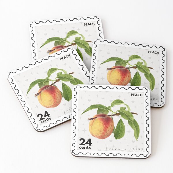 Item preview, Vintage Peach Postage Stamp designed and sold by RabbitK.
