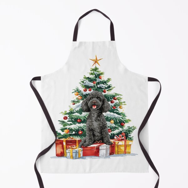 Item preview, Poodle Oodle - Black -  Christmas Tree Watercolor designed and sold by wotsthis.