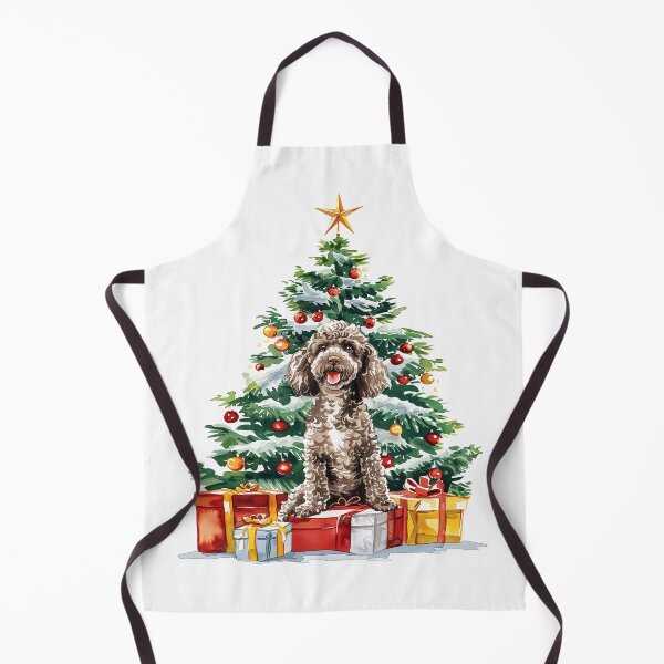 Item preview, Poodle Oodle - Chocolate -  Christmas Tree Watercolor designed and sold by wotsthis.