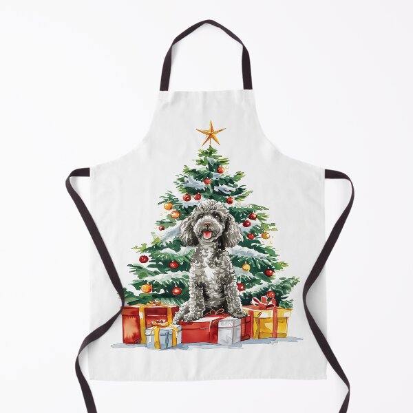 Item preview, Poodle Oodle - Gray -  Christmas Tree Watercolor designed and sold by wotsthis.