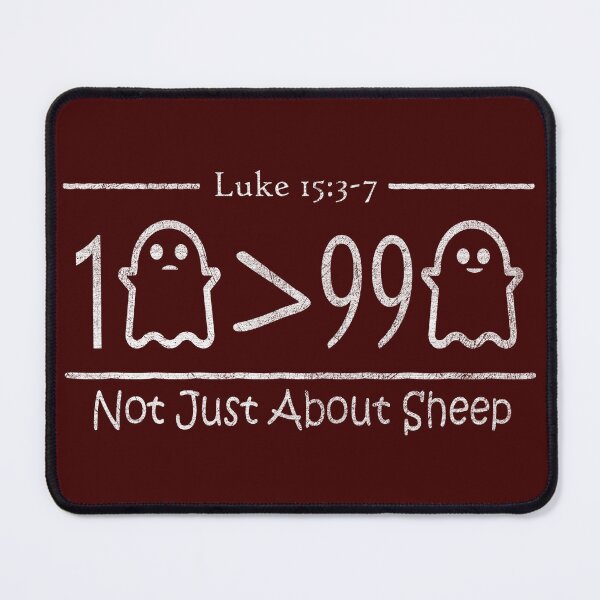 Item preview, luke 15 4 parable of the lost sheep - Halloween special parody lost ghost - 1 lost sheep is important over 99 sheep - white design designed and sold by ZechJohnRB.