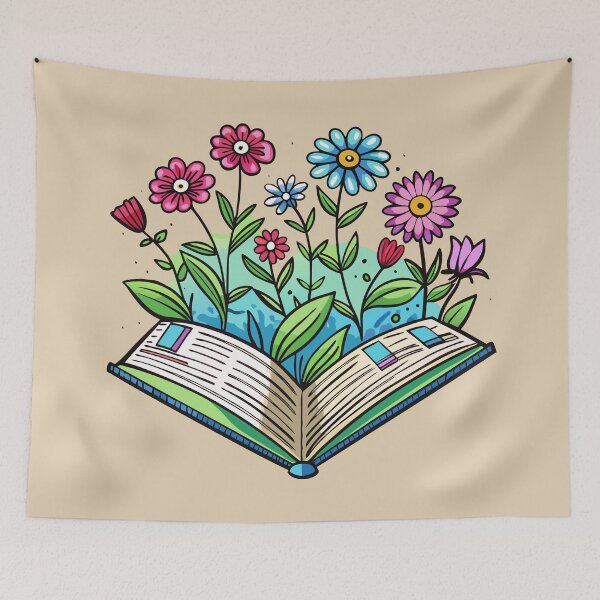 Artikelvorschau, Bücher und Blumen entworfen und verkauft von GraphicsClub.