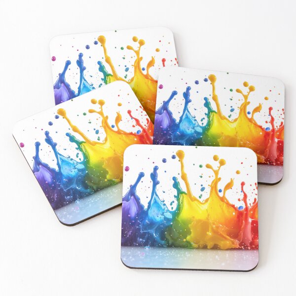 Item preview, Vibrant splash of rainbow-colored paint in motion designed and sold by lematworks.