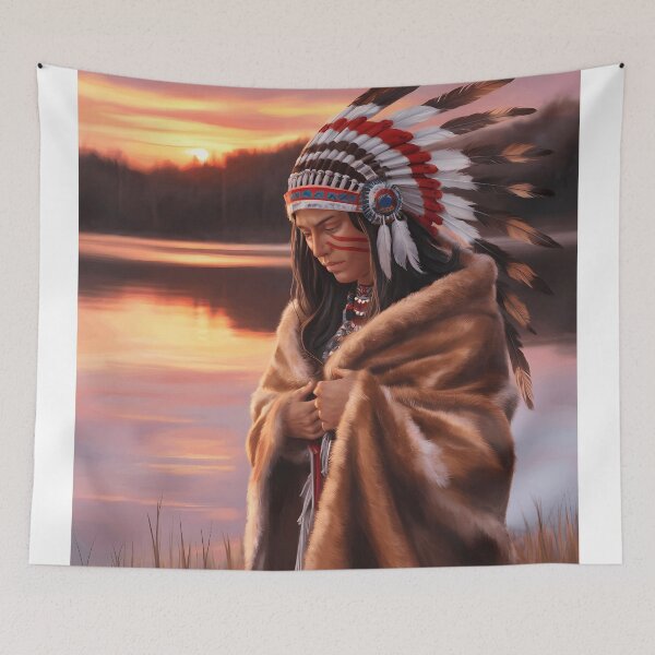 Item preview, Sunset Serenity: Native Spirit by the Lake designed and sold by KennerTH.