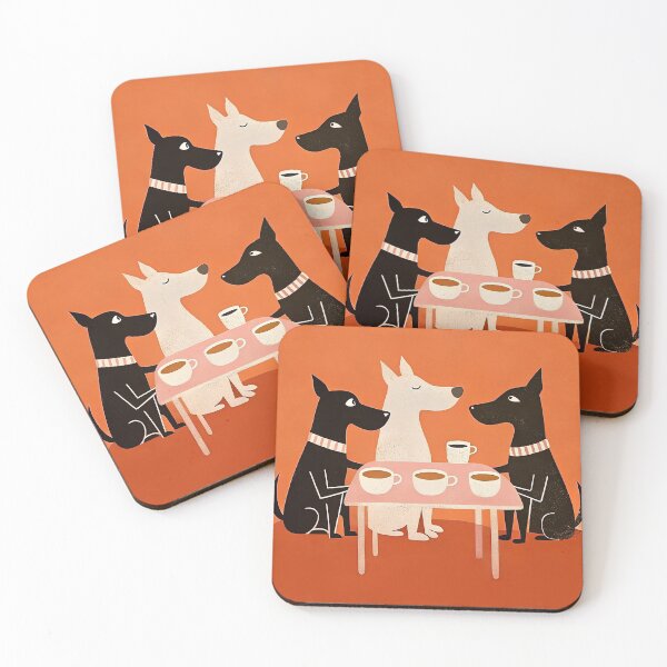 Item preview, Dogs coffee fan cafe designed and sold by AhArtMe.
