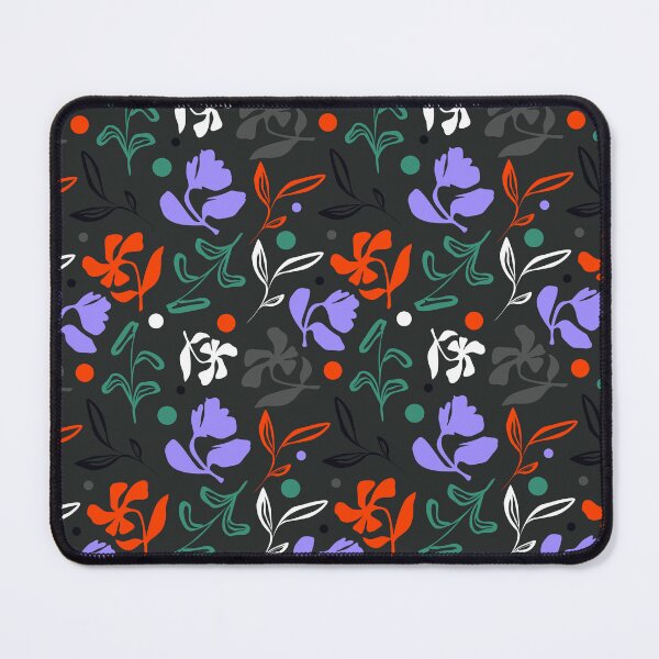 Item preview, Twilight Flora, Dark Background Abstract Blooms, Nature Inspired Artistic Pattern, Minimalist Vibrant Design Art Print  designed and sold by Kintsugi99.